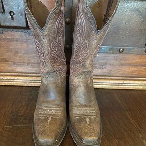Ariat Brown Leather Cowboy Boots